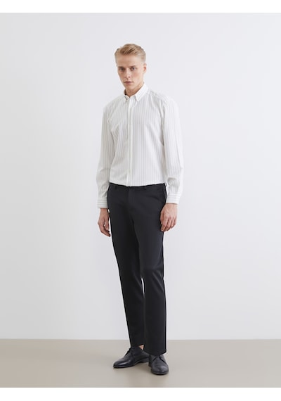 Lcw Vision Ekru Regular Fit Çizgili Erkek Gömlek