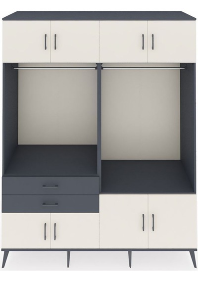 Kronos Gardrop 7 Raflı 2 Çekmeceli 2 Askılı 176x59x221 Antrasit-aytaşı/antrasit Aytaşı/antrasit Kronos Gardrop 7 Raflı 2 Çekmeceli 2 Askılı 176x59x221 Antrasit-aytaşı/antrasit Aytaşı/antrasit