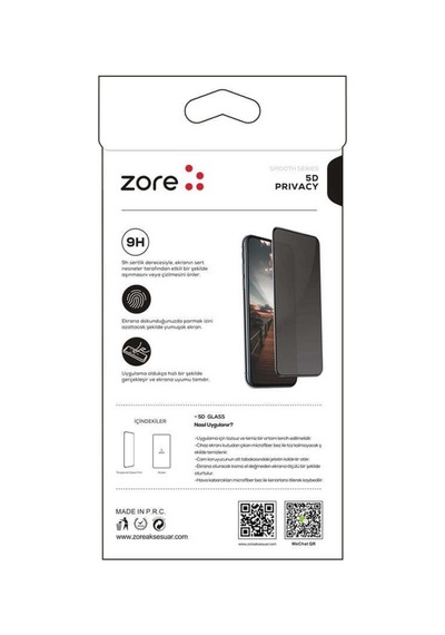 Xiaomi Mi 10T Pro 5G New 5D Privacy Temperli Hayalet Ekran Koruyu Siyah