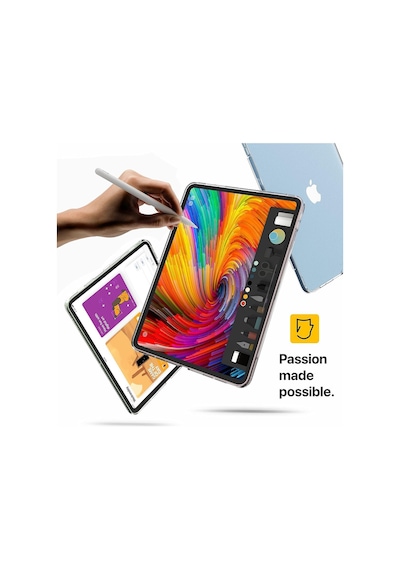 Apple Uyumlu iPad  Air 6 11 Inç 2024 M2 Çip Kılıf Süper Silikon Koruyucu Esnek Tam Kılıf Kılıf