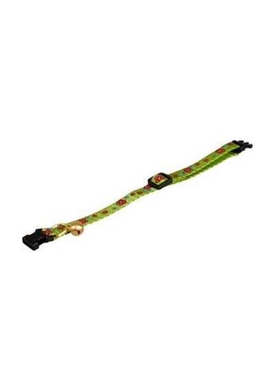 Flamingo Kedi Çiçekli Boyun Tasması Yeşil 30 CM