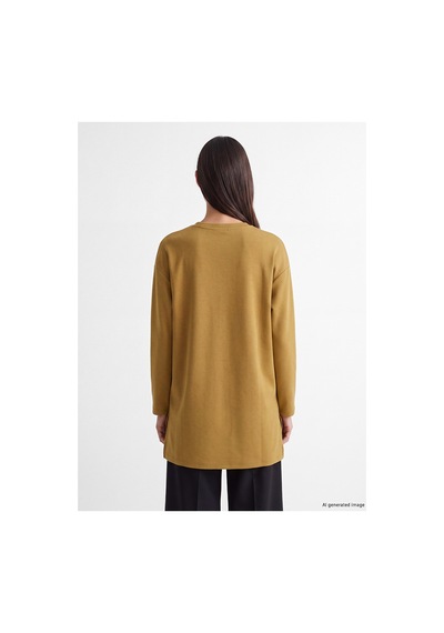 LC Waikiki Nevavm Farkıyla Lcw Everyday Haki Düz Loose & Bol Kadın Tunik Haki - 927386302 Haki
