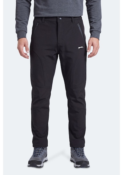 Slazenger Celyon Erkek İçi Polarlı Rüzgar Ve Su Geçirmez Softshell Siyah Pantolon
