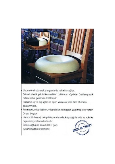 Visco Oturma Simidi Ortopedik Visko Simit Minder 44 CM