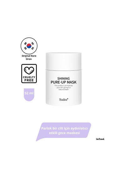 Sudee Shining Pure-up Mask 52 Ml Parlak Bir Cilt İçin Aydınlatıcı Etkili Gece Maskesi
