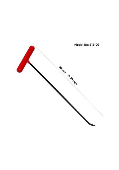 65 Cm 10 Mm Çap Özel Yapım Yassı Uçlu Çift Kıvrımlı Çubuk - S12-02