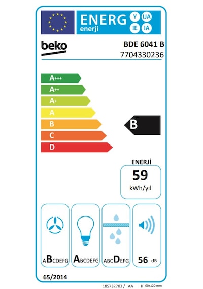 Beko BDE 6041 B Duvar Tipi Davlumbaz
