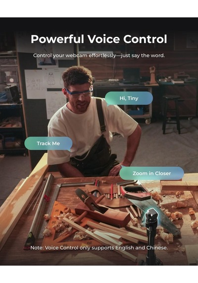 Tiny 3 Yapay Zeka Destekli Mekansal Ses 4k Ptz Web Kamerası
