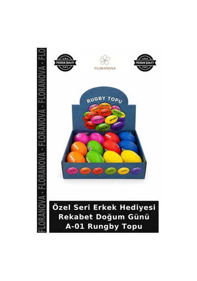 Özel Seri Erkek Hediyesi Rekabet Doğum Günü A-01 Rungby Topu Çok Renkli