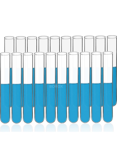 Borox Cam Deney Tüpü Test Tube 20 Adet 20 x 150 MM