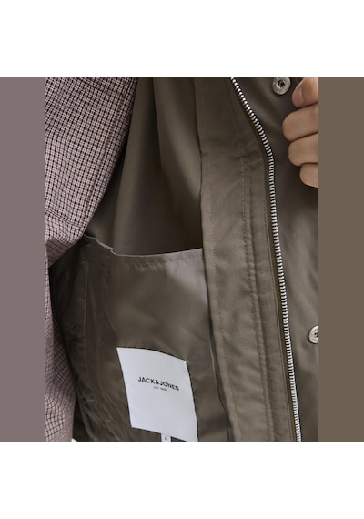 Jack & Jones Erkek Gömlek Yaka Uzun Kollu Ceket - Wolf - 12299081 Canteen