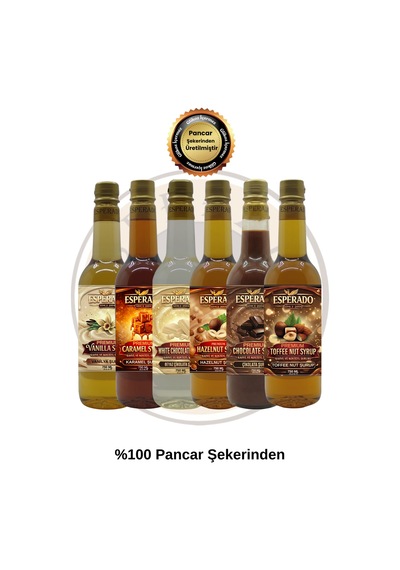 Premıum Vanilya-karamel-beyaz Çik.-fındık-çikolata-toffnut Aromalı Kahve Şurubu 750 Ml 6 Ad. Diğer