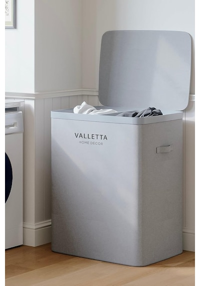 Valletta Paloma 100l Çift Bölmeli Katlanabilir Kumaş Kirli Çamaşır Sepeti Diğer