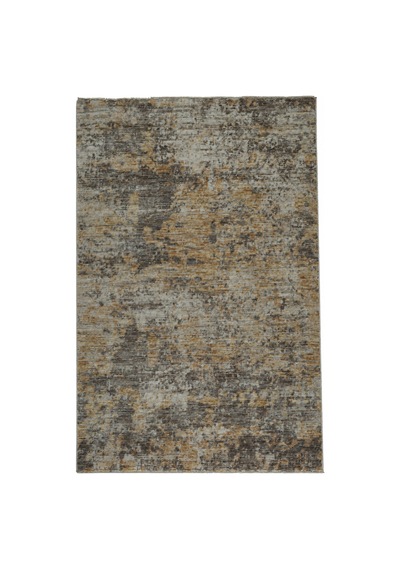 Vivanni Home Everlynn Polyester Vintage Halı Pamuk Atkı Tabanlı Modern Dokuma Ev Halısı Kahverengi Gold