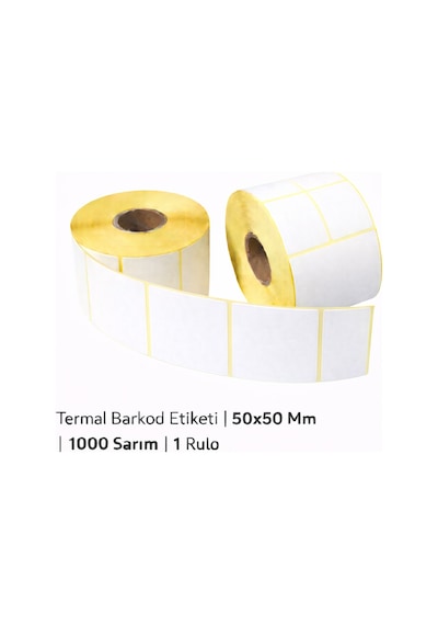 Termal Barkod Etiketi 50x50 Mm 1000 Sarım 10 Rulo Diğer
