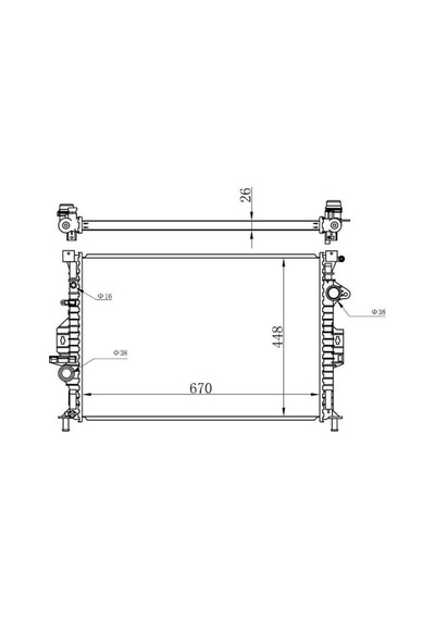 ORIS BFR107026 Radyatör Brazing Mondeo 07 Cmax Focus III Volvo V40 S60 S80 Rangerover Freelander