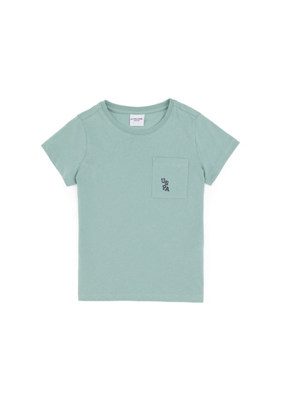 U.S. Polo Assn. Erkek Çocuk Su Yeşili Bisiklet Yaka Tişört 50298096-VR048