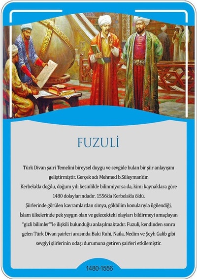 Türk Büyükleri - Fuzuli Afişi