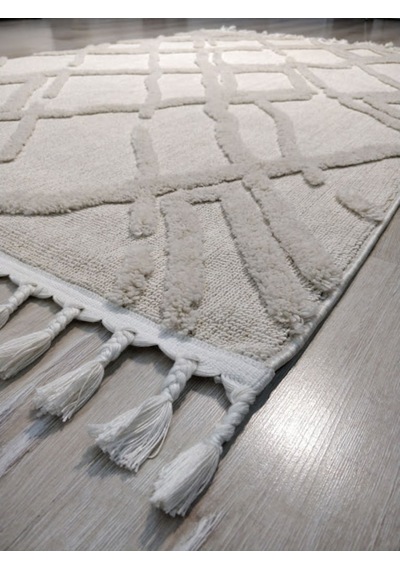 Eko Halı Terazzo Trz03 Beyaz Iskandinav Halı 120X180 Cm