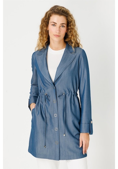 Tencel Ceket Mavi-mavi Mavi