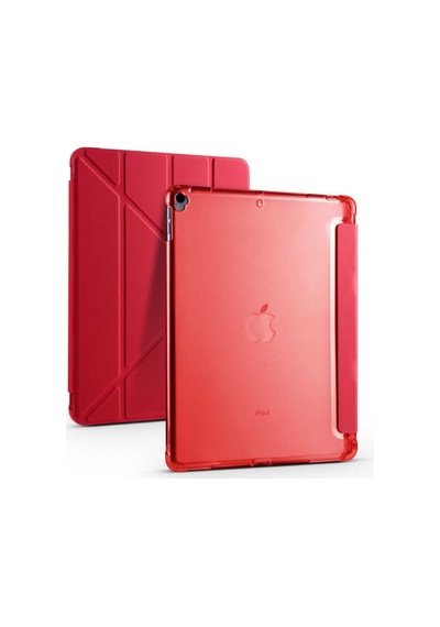 Apple Uyumlu iPad 10.5 Inc 7. Nesil Kılıf Kalemlikli Premium Standlı Katlanabilir Kılıf Trifolding Kılıf