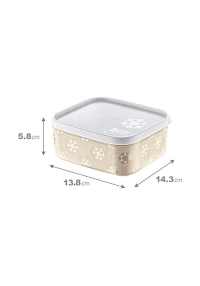 2'li Set No Frost Saklama Kabı Latte 700 Ml