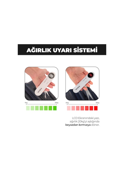 Fabcio Fitbag 50kg Kapasiteli Taşınabilir Dijital Seyahat Tartısı