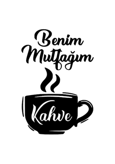 Benim Mutfağım Sticker Oto Motor Laptop Duvar Folyo Sticker 20x28 Cm