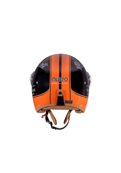 Nukro B-108 Super Sport  Yazlık Motosiklet Kaskı Siyah Turuncu