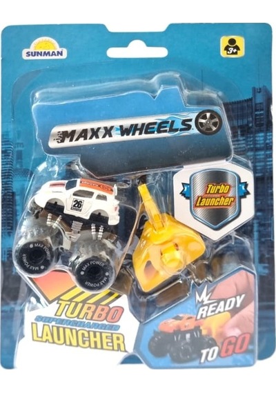 1 Adet Maxx Wheels Mini Fırlayan Araçlar Turbo Launcher Çok Renkli