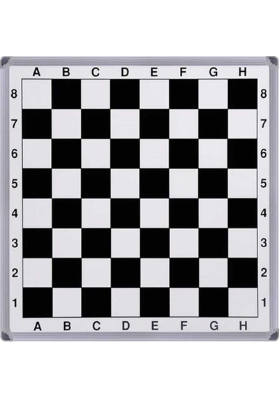80x90 Duvara Monte Manyetik Satranç Tahtası Beyaz
