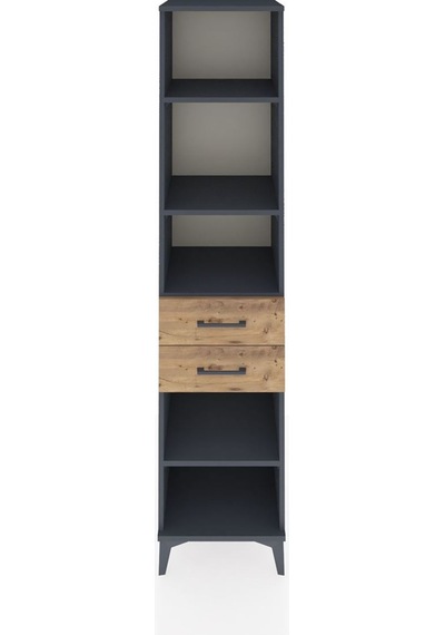 Hyperion Dolap 4 Raflı 2 Çekmeceli 44x44x195 Antrasit-çam Antrasit