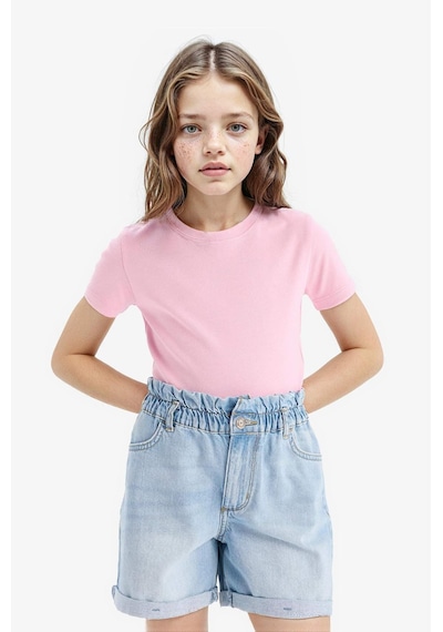 Defacto Kız Çocuk Slim Fit Dar Kesim Bisiklet Yaka Ribana Basic Düz Kısa Kollu Tişört B3054a825smpn444 Pembe Defacto Kız Çocuk Slim Fit Dar Kesim Bisiklet Yaka Ribana Basic Düz Kısa Kollu Tişört B3054a825smpn444 Pembe