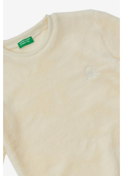 United Colors Of Benetton Kız Çocuk Sweatshirt Bnt-g20815 Beyaz