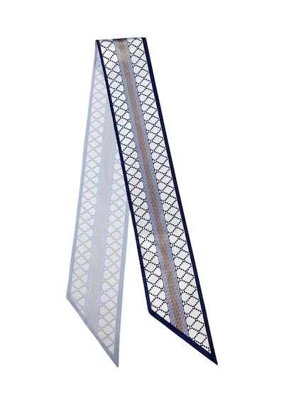 Tarzını Seç Asil Çizgi Desenli Lacivert Kravat / Eşarp / Fular 105x9 Cm Asil Lacivert