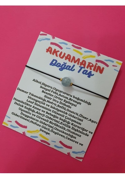 Gümüştel El Sanatları Sertifikalı Akuamarin Doğal Taş Bileklik Makrome Ipli Orijinal Doğal Taş Bileklik8mm Çok Renkli Gümüştel El Sanatları Sertifikalı Akuamarin Doğal Taş Bileklik Makrome Ipli Orijinal Doğal Taş Bileklik8mm Çok Renkli
