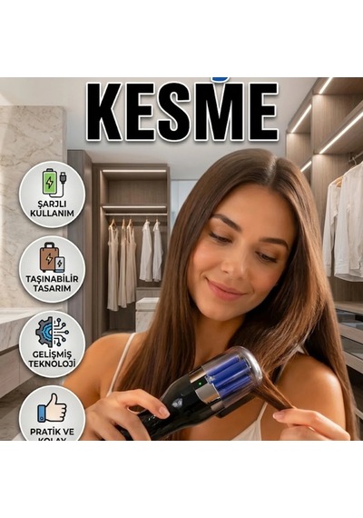 Rh-6668 Şarjlı Kablosuz Saç Kesme Makinesi Taşınabilir Erkek Bakım Cihazı