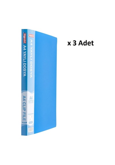 Bigpoint Yaylı Dosya A4 Mat Mavi X 3 Adet