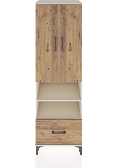Hyperion Dolap 3 Raflı Tek Çekmeceli Tek Askılı 60x44x195 Aytaşı-çam Aytası