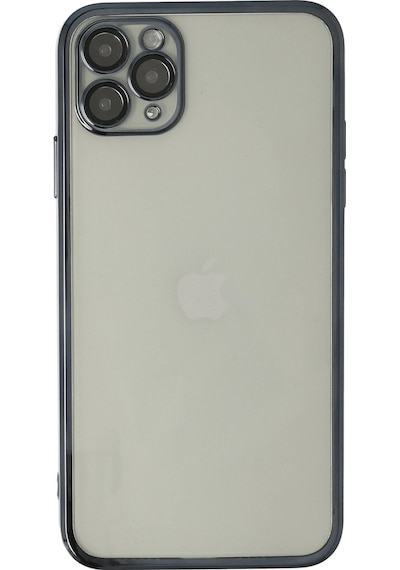 Gld-spt- Newface Apple Uyumlu iPhone 11 Pro Max Kılıf Razer Lensli Silikon - Siyah