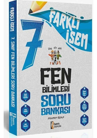 2024 7.Sınıf Fen Bilimleri Farklı İsem Soru Bankası -  İsem Yayıncılık