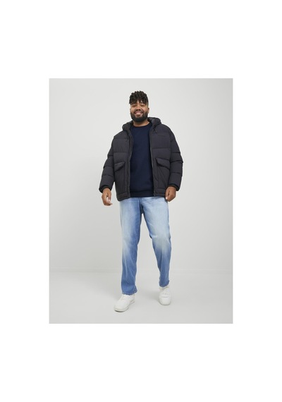 Jack & Jones Plus Sweatshirt Plus Einfarbig Sweatshirt Navy Blazer
