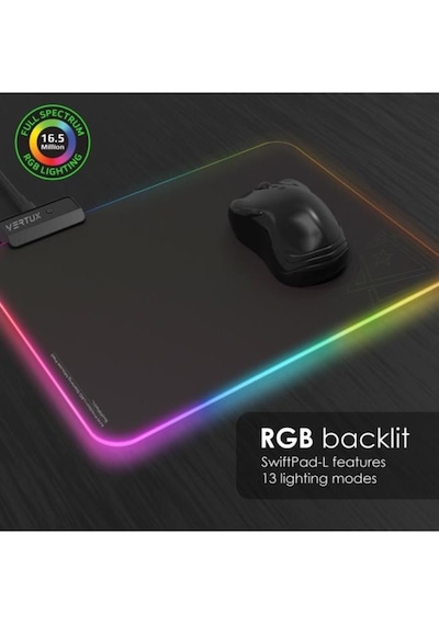 Vertux Mouse Ped Game Immersion™ Pürüzsüz Kaydırma Rgb Led - Swıf