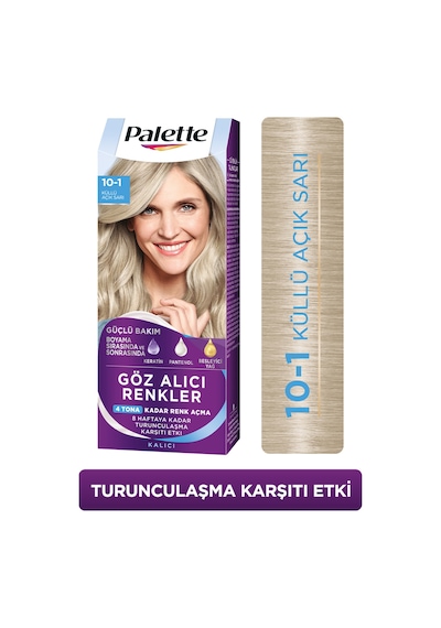 Palette Yoğun Göz Alıcı Renkler Saç Boyası 10.1 Küllü Açık Sarı