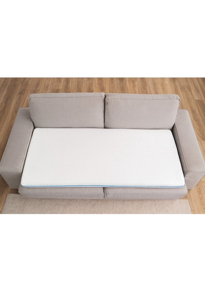 Visco Süngerli Ice Sleep Yıkanabilir Kılıflı Tek Kişilik Visco Yatak Pedi & Şiltesi Topper 5 Cm BEYAZ