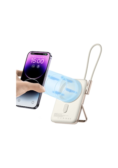 Juo MT03280 10000 mAh Standlı 20 W Type-C Magsafe Powerbank Beyaz