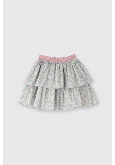 Panço Liberty Kumaş Kız Çocuk Etek Pembe