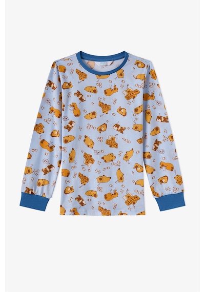 Penti Erkek Çocuk Mavi Sleepy Club Uzun Kollu Pamuklu 2li Pijama Takımı