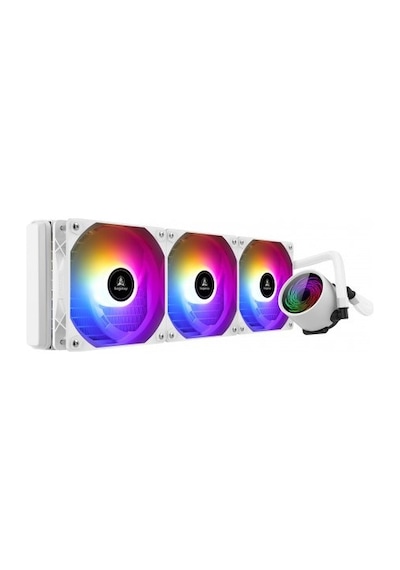 Segotep Bevere 360 Argb Beyaz Sıvı İşlemci Soğutucusu Am5 Ve Lga1700 Uyumlu