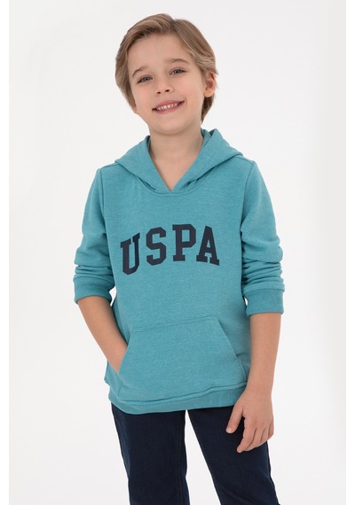U.S. Polo Assn.  Erkek Çocuk Koyu Mint Melanj Sweatshirt 50314005-vr154 Koyu Mınt Melanj